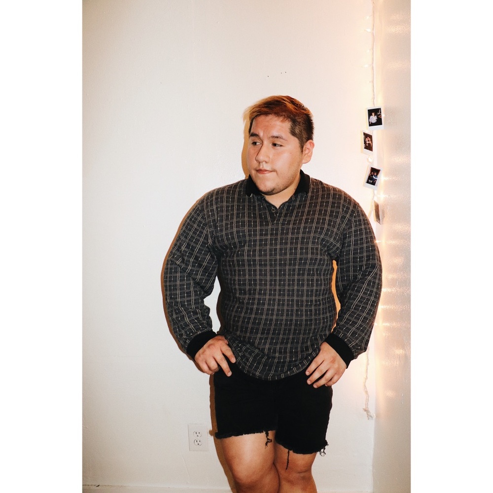 Marc Edwards Knit Polo Long Sleeve Men’s Shirt XXL